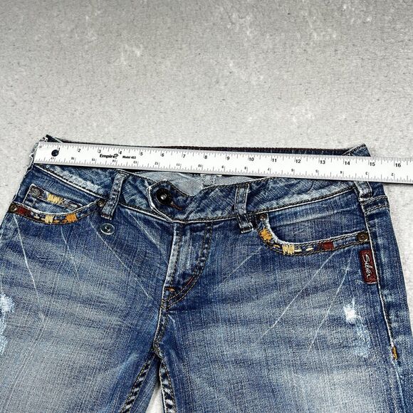 Silver Jeans Womens 29 Boot Cut Low Rise Dark Wash Denim Stretch Inseam 33 in - Picture 5 of 16